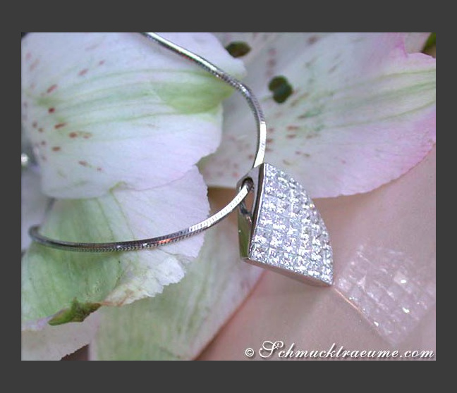 Princess Diamant Anhänger in Weißgold 750