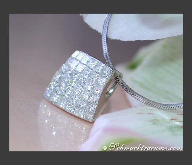 Princess Diamant Anhänger in Weißgold 750