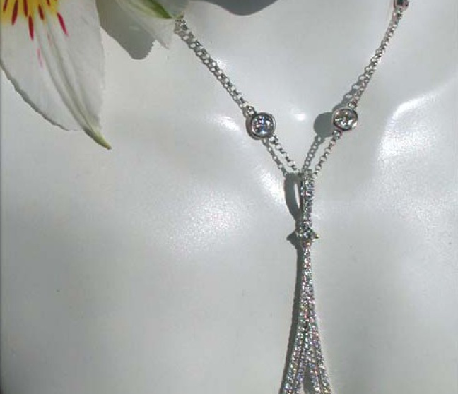 Luxus Diamanten Anhänger Collier