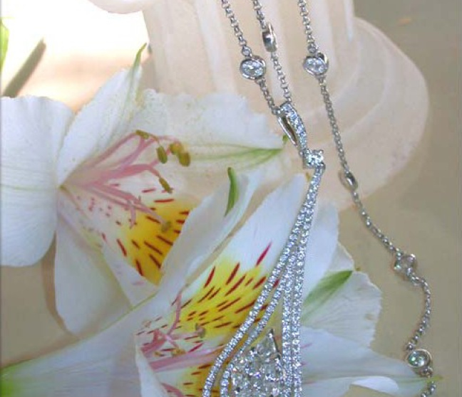 Luxus Diamanten Anhänger Collier