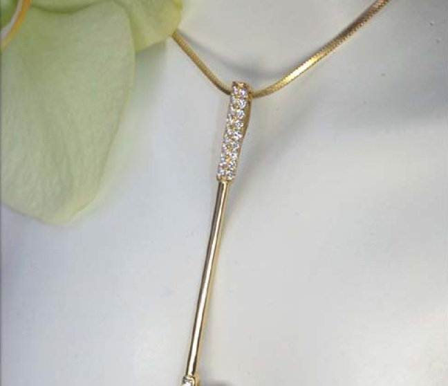 Brillanten Golfschläger Anhänger / Golf Accessoire