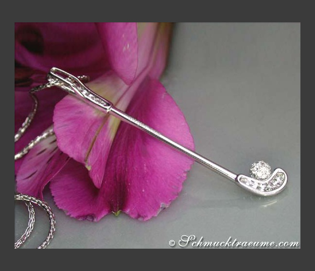 Brillanten Golfschläger Anhänger / Golf Accessoire