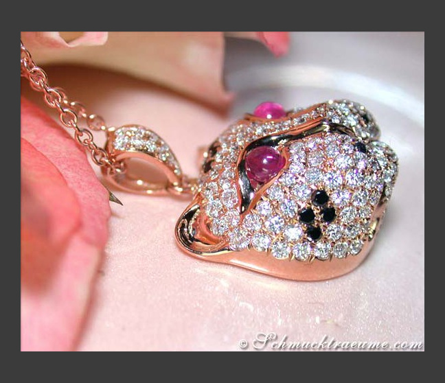 Brillanten Panther Anhänger in Roségold