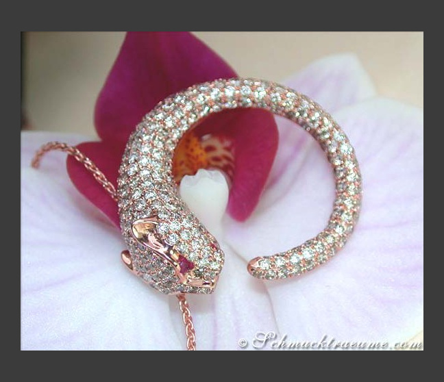 Brillanten Panther Anhänger in Roségold