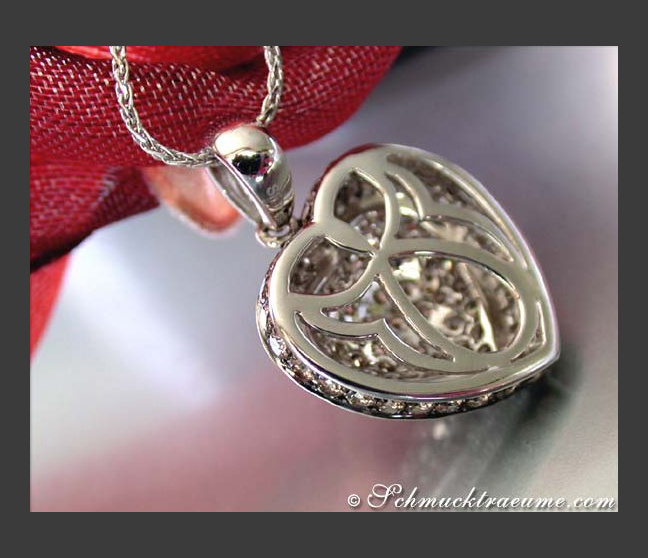 Herz Anhänger mit braunen Diamanten