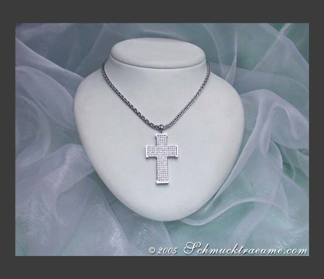 Diamanten Kreuz Anhänger