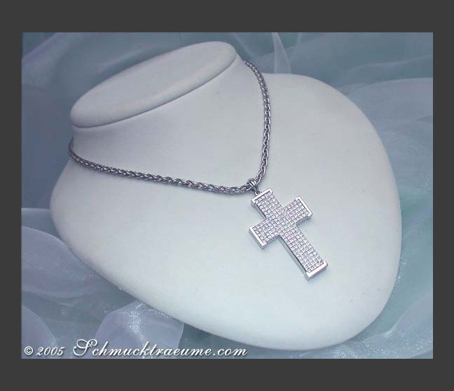 Diamanten Kreuz Anhänger