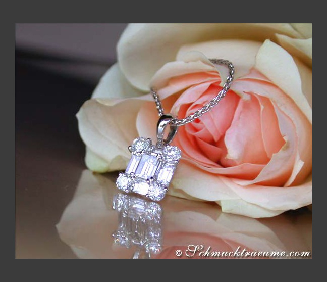 Diamant Anhänger in Weißgold 750