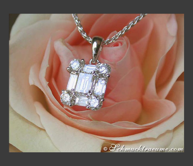 Diamant Anhänger in Weißgold 750