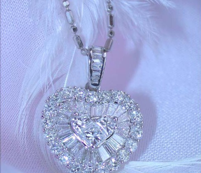 Diamanten Herz Anhänger