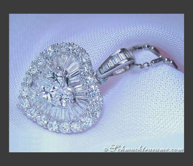 Brillanten Diamanten Herz Anhänger