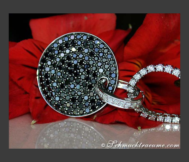 Brillanten & schwarze Diamanten Anhänger