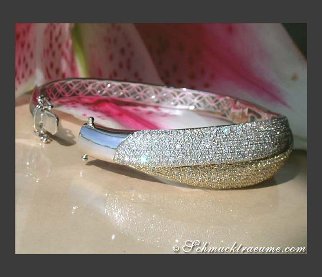 Brillant Armreif in Gelb- & Weißgold 750