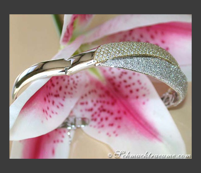 Brillant Armreif in Gelb- & Weißgold 750