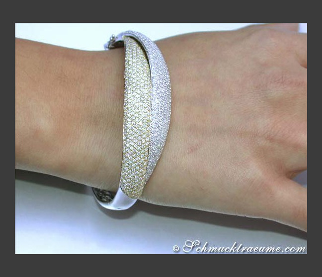 Brillant Armreif in Gelb- & Weißgold 750