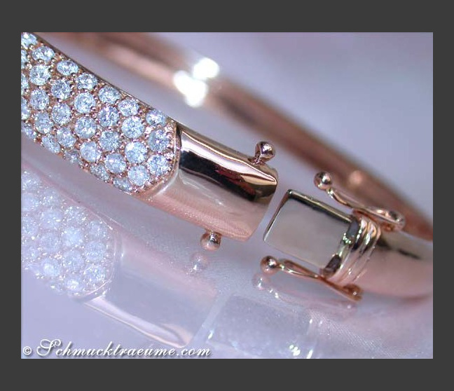 Brillanten Armreif in Roségold
