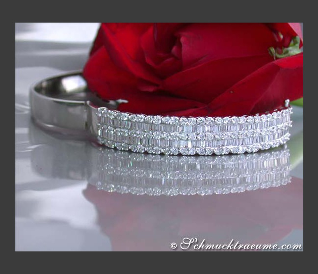Brillanten Diamanten Armreif in Weißgold 750