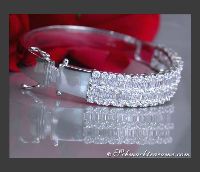 Brillanten Diamanten Armreif in Weißgold 750