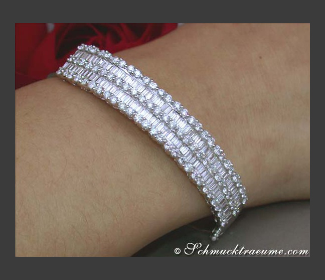 Brillanten Diamanten Armreif in Weißgold 750