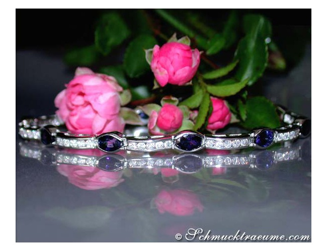 Gorgeous Sapphire Bracelet with Diamonds