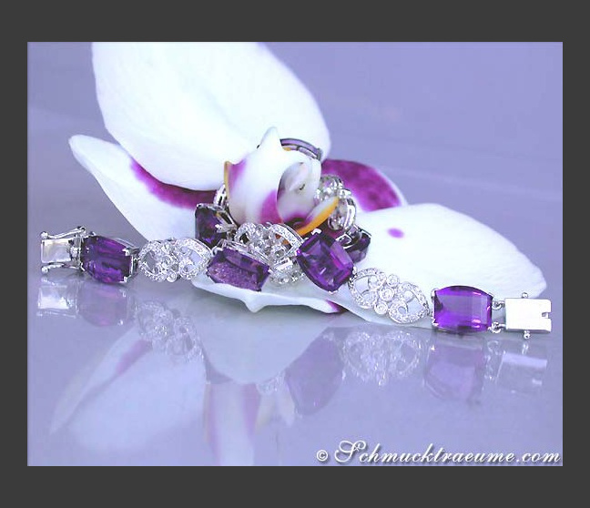 Amethyst Armband im Art Déco Stil