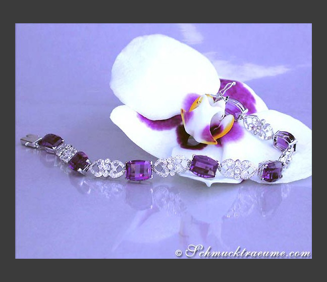 Amethyst Armband im Art Déco Stil