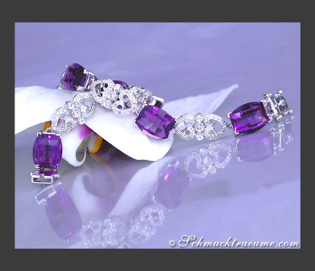 Amethyst Armband im Art Déco Stil