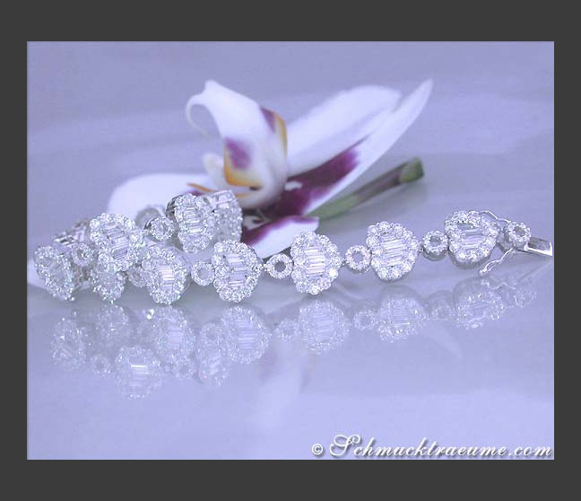 Brillanten Diamanten Herz Armband