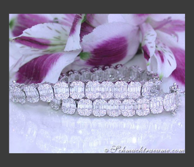 Diamanten Armband mit Brillanten und Baguette Diamanten