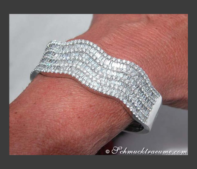 Armreif mit Diamanten Weißgold 750