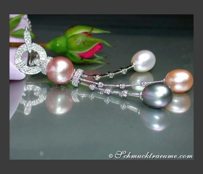 Bildschönes Multicolor Süßwasserperlen Collier