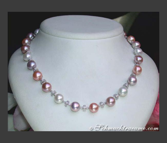 Multicolor Süßwasser Perlen Collier