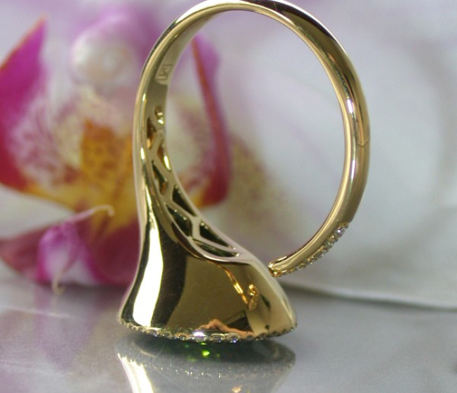 Peridot Ring Gelbgold 750