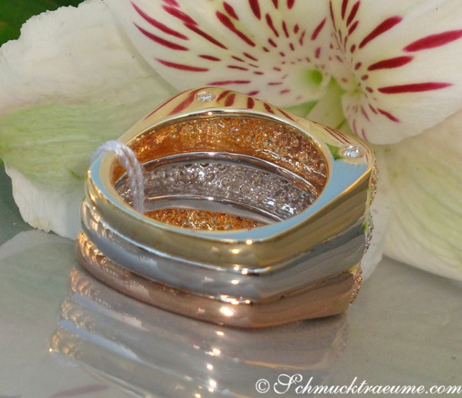 Drei Brillanten Ringe in Einem