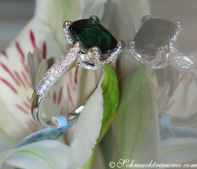 Turmalin Brillanten Ring
