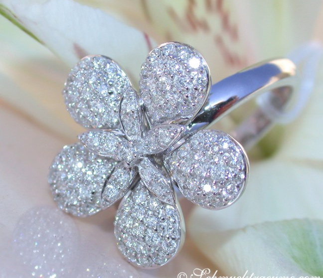Brillanten Blumen Ring