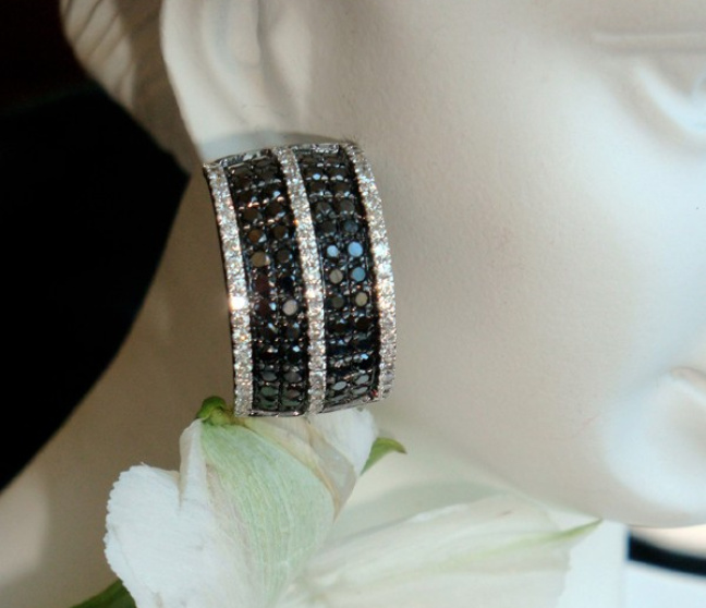 Schwarze Diamanten Ohrringe