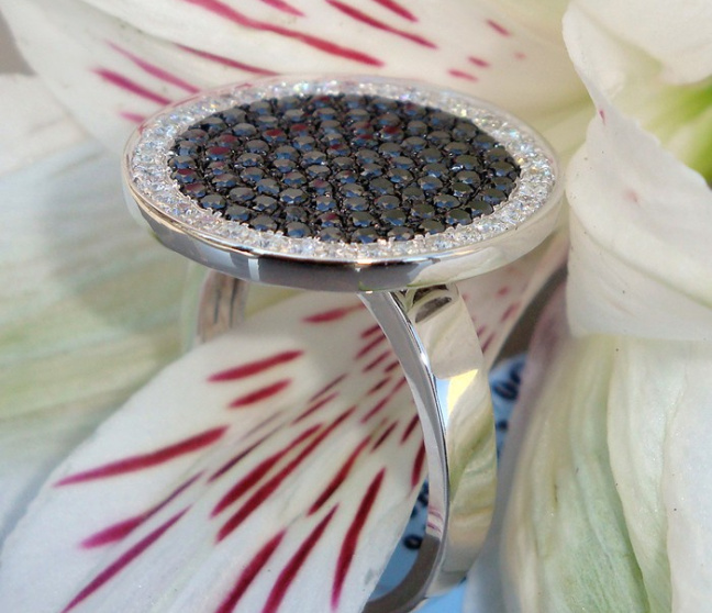 schwarze Diamanten Ring