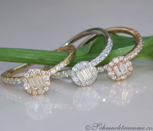 Drei Brillanten & Diamanten Ringe