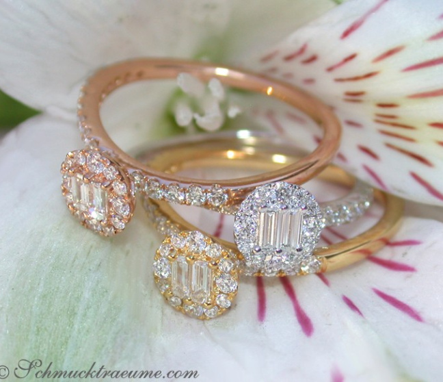 Drei Brillanten & Diamanten Ringe