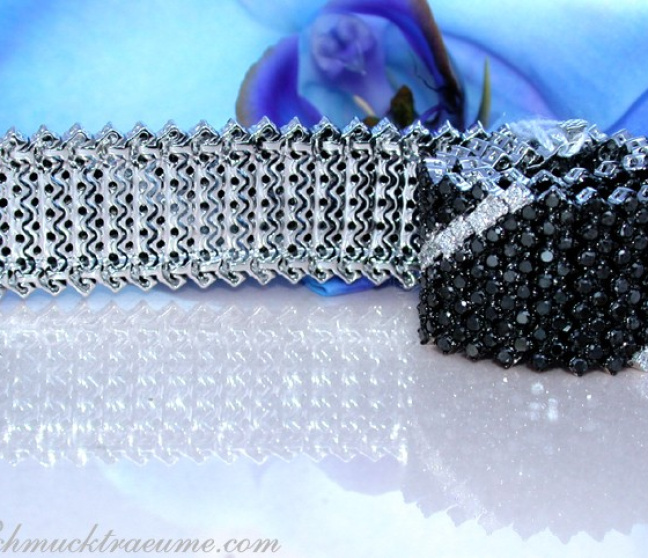 Schwarz / Weiß Diamanten Armband