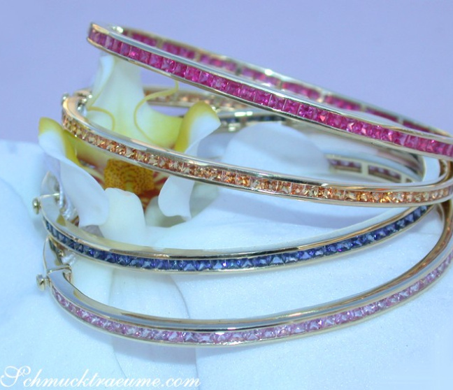 Orange Saphir Armreif