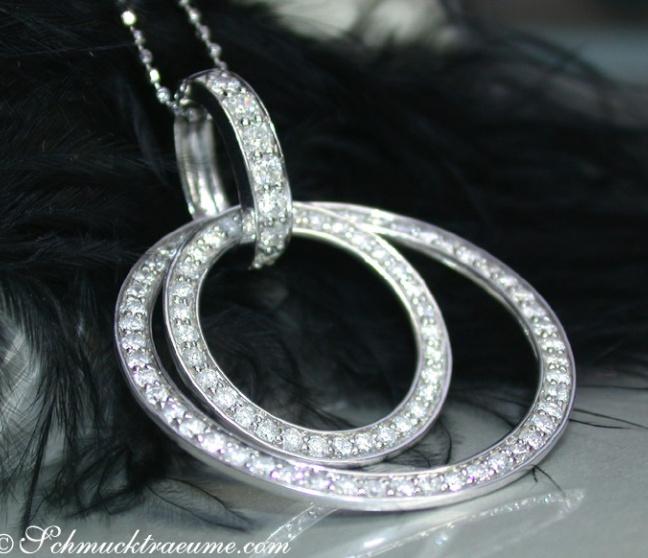 Brillanten & schwarze Diamanten Anhänger