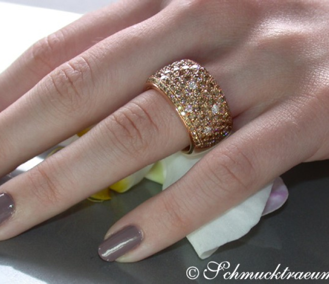 Ring mit naturbraunen Brillanten