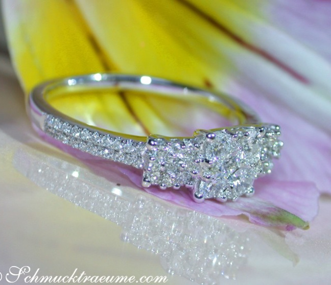 Brillanten Ring in Weißgold 750