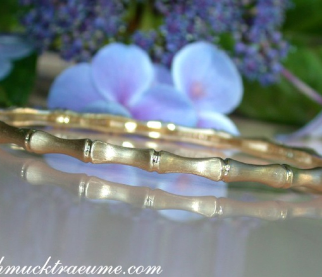Diamanten Armreif im Bambus Design