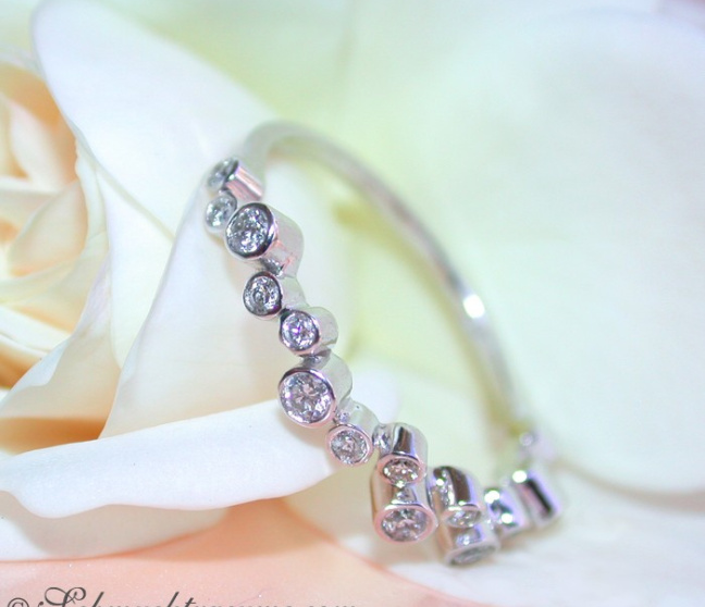 Diamanten Memory Ring in Weißgold