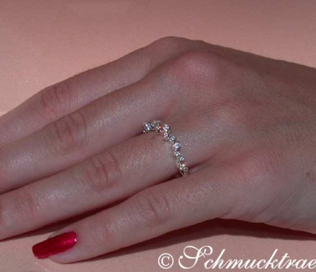 Diamanten Memory Ring in Weißgold