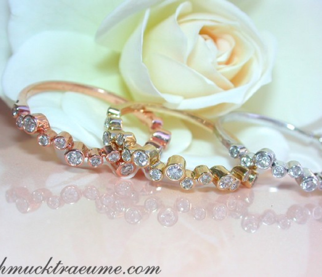 Drei Diamanten Memory Ringe