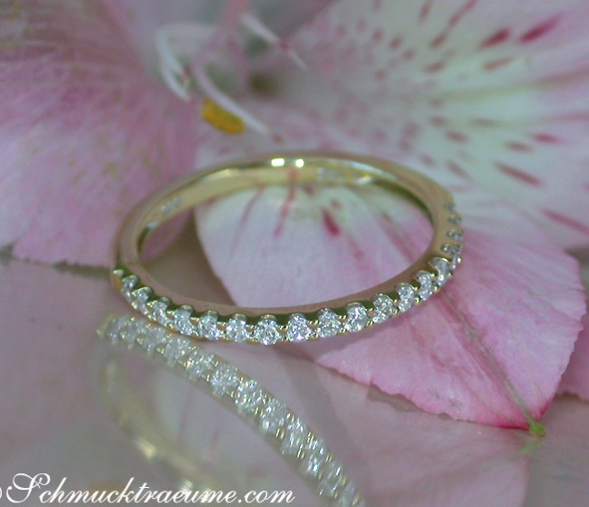 Diamanten Memory Ring in Gelbgold